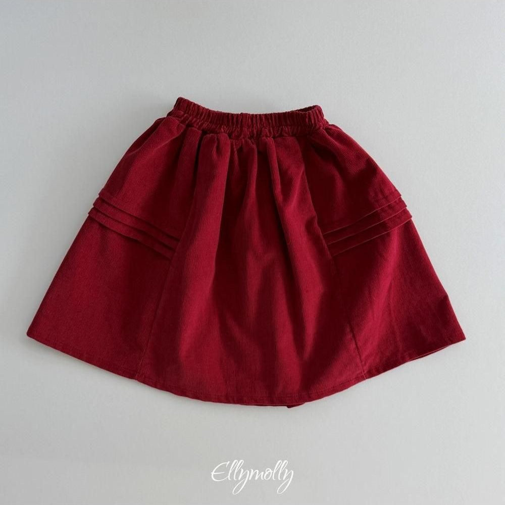 Pompom Corduroy Skirt [Ellymolly]（2026Winter） 24