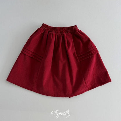 Pompom Corduroy Skirt [Ellymolly]（2026Winter） 24