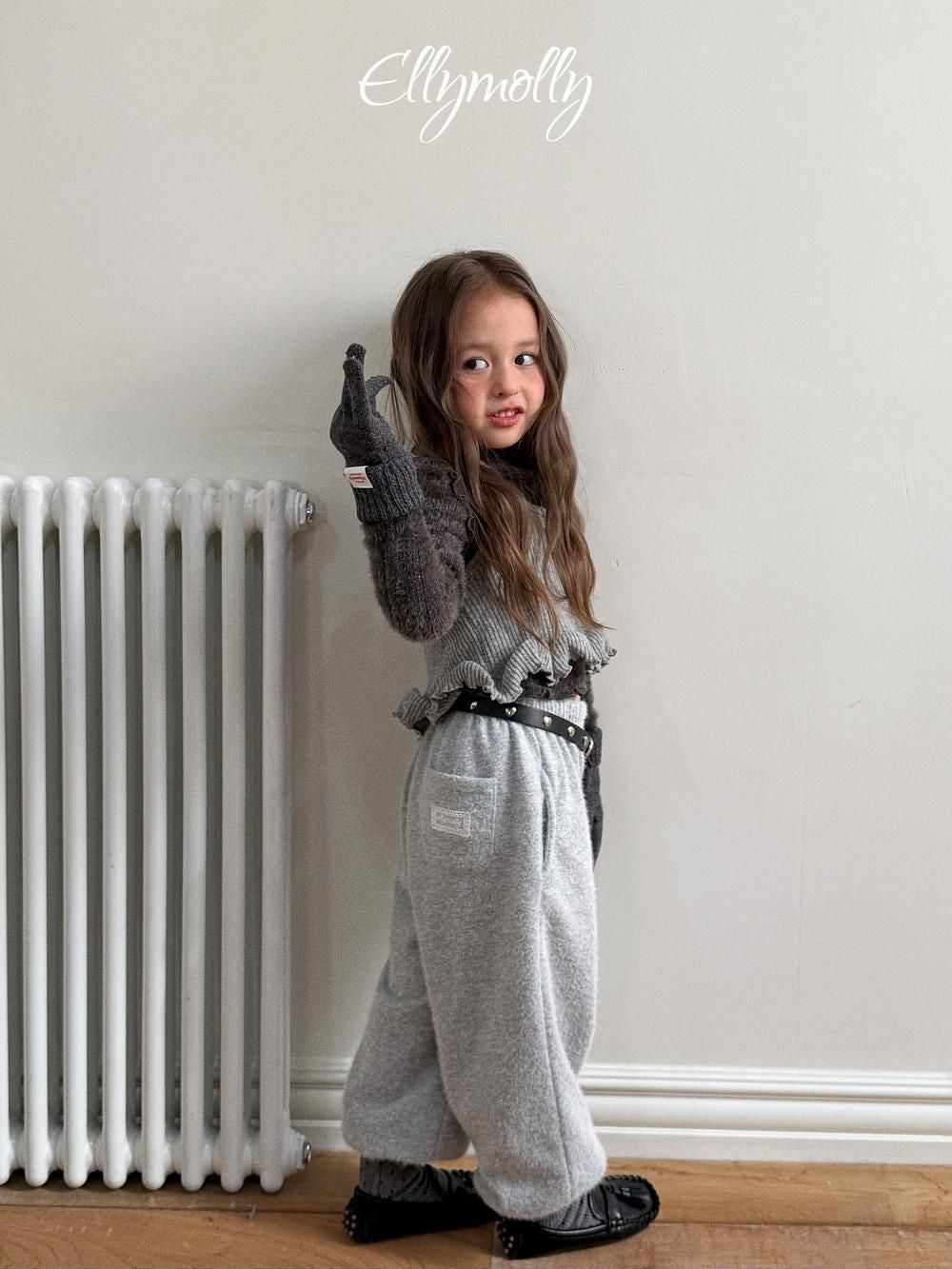 Snowflake Angora Jogger Pants [Ellymolly]（2026Winter） 3