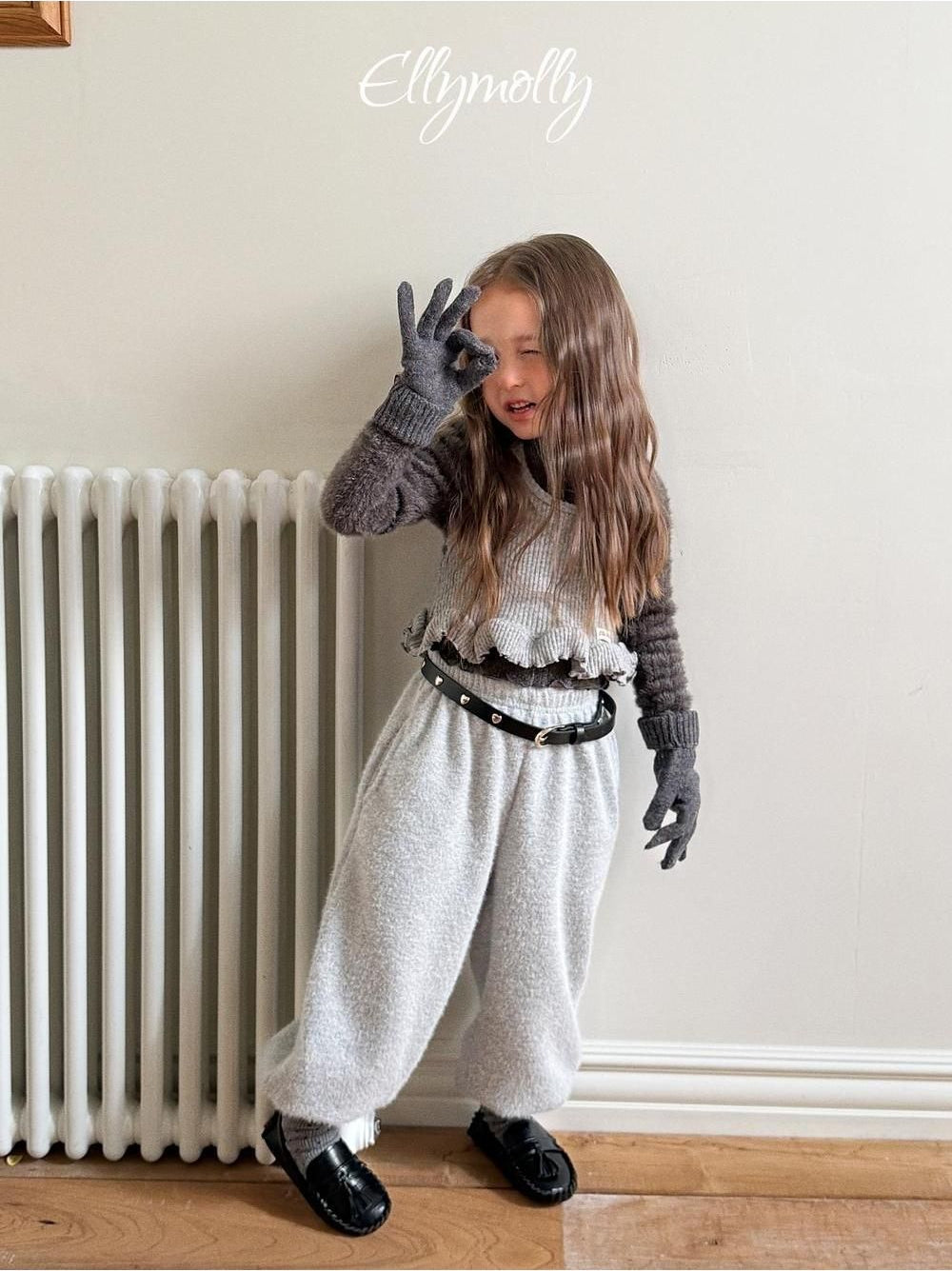 Snowflake Angora Jogger Pants [Ellymolly]（2026Winter） 4