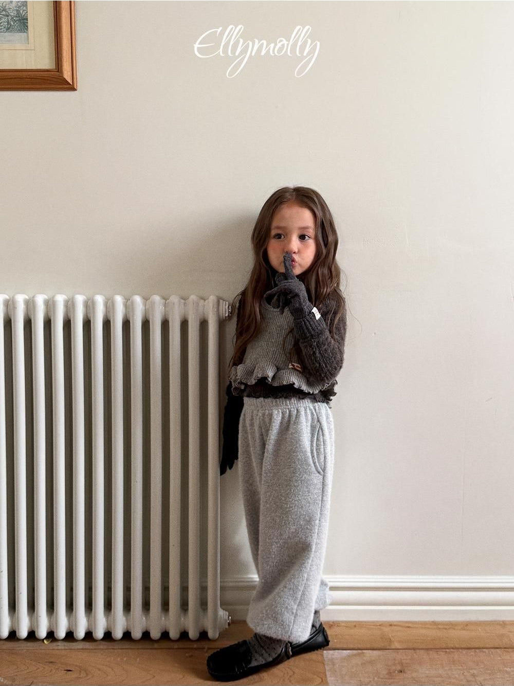 Snowflake Angora Jogger Pants [Ellymolly]（2026Winter） 5