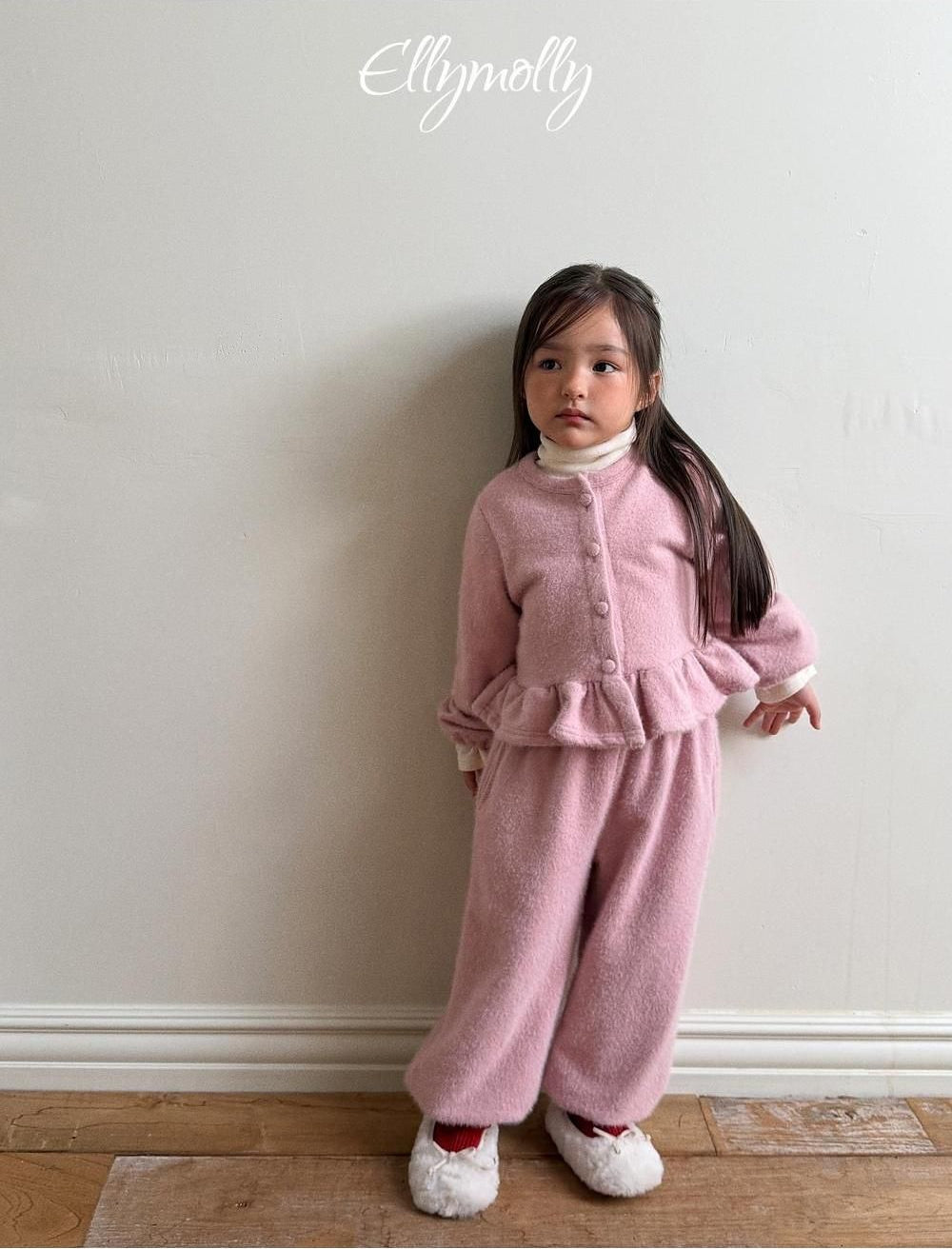 Snowflake Angora Jogger Pants [Ellymolly]（2026Winter） 13