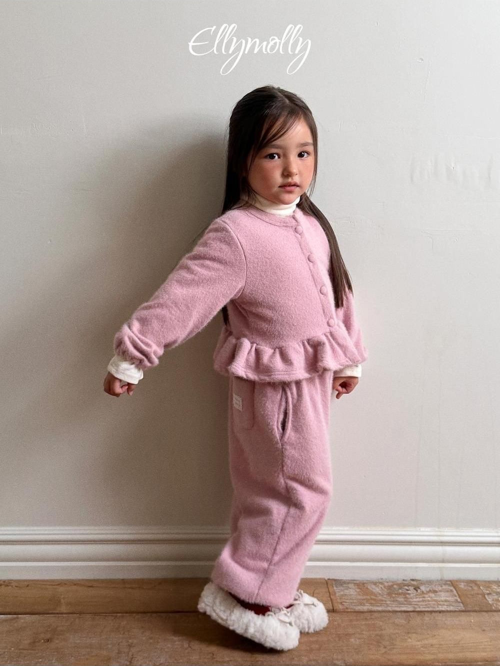 Snowflake Angora Jogger Pants [Ellymolly]（2026Winter） 14