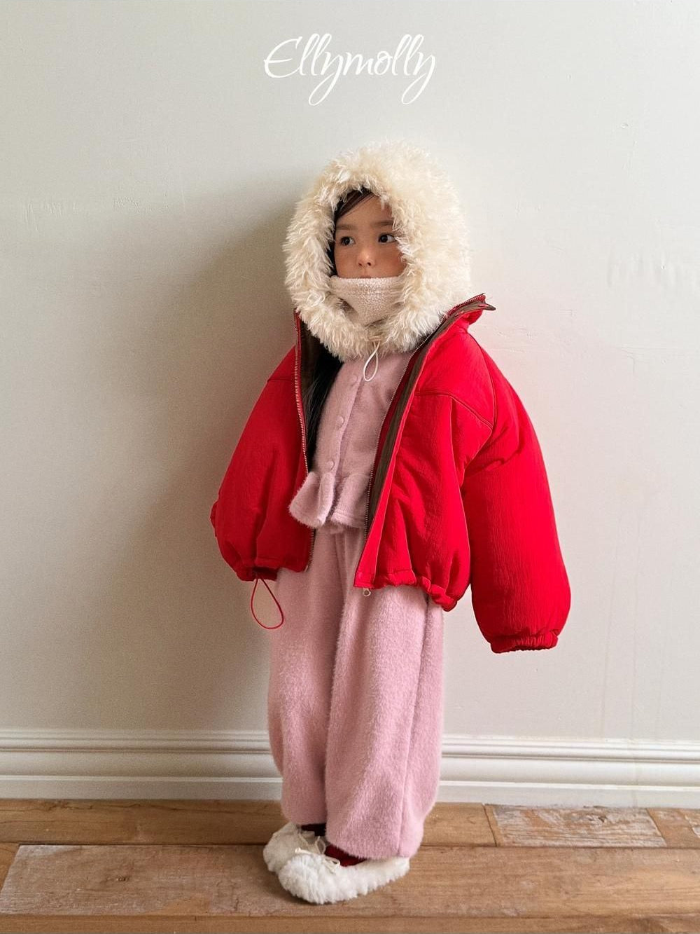 Snowflake Angora Jogger Pants [Ellymolly]（2026Winter） 15