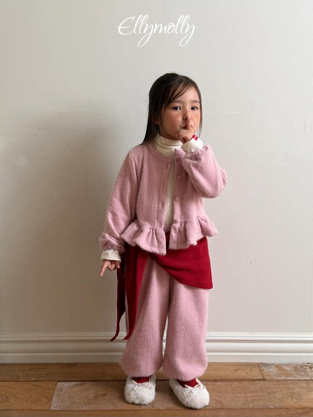 Snowflake Angora Jogger Pants [Ellymolly]（2026Winter） 17