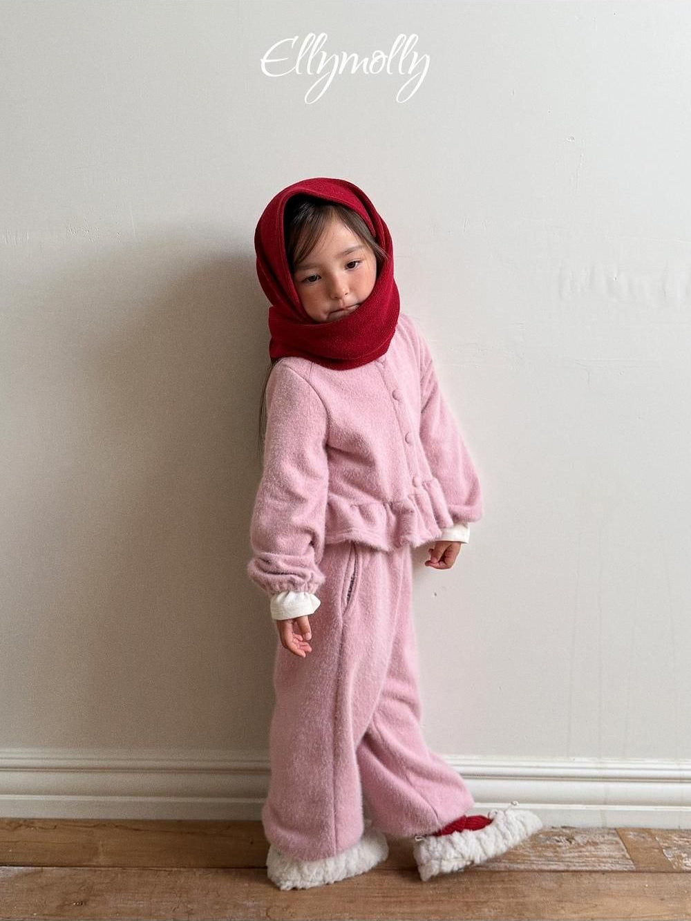 Snowflake Angora Jogger Pants [Ellymolly]（2026Winter） 19