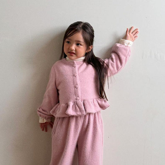 Snowflake Angora Frill Cardigan [Ellymolly]（2026Winter） 2