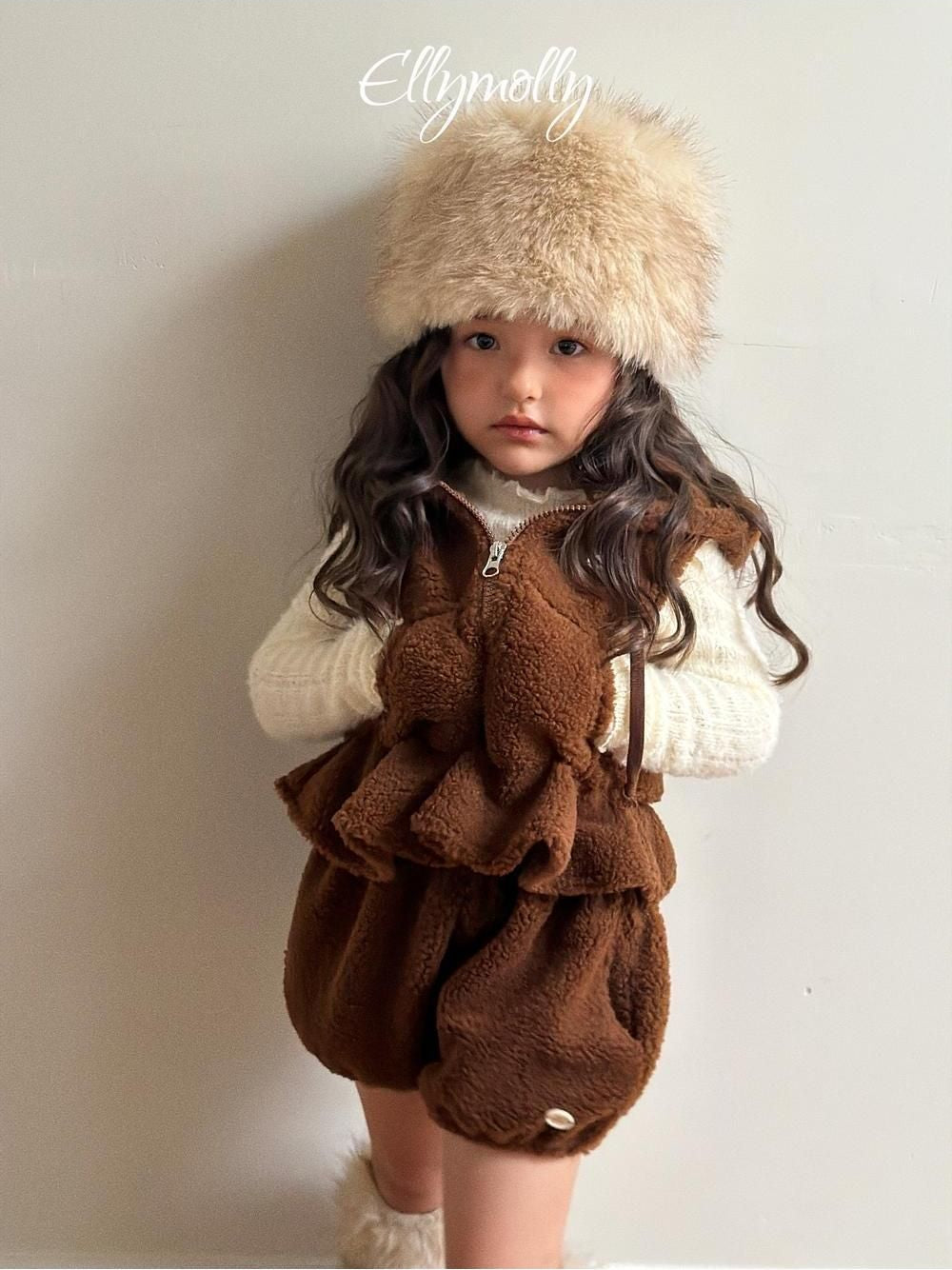 Bear Hooded Vest [Ellymolly]（2026Winter） 11