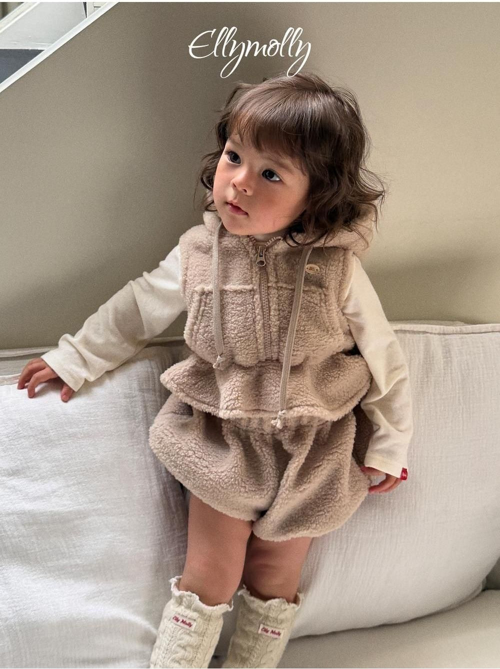 Bear Hooded Vest [Ellymolly]（2026Winter） 14