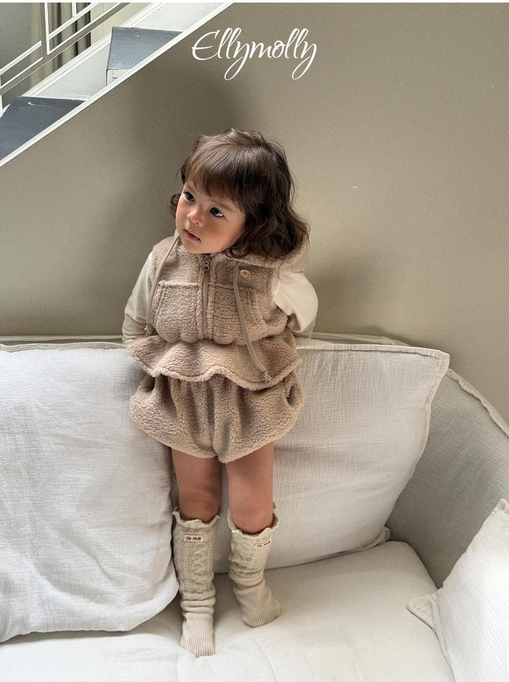 Bear Hooded Vest [Ellymolly]（2026Winter） 21