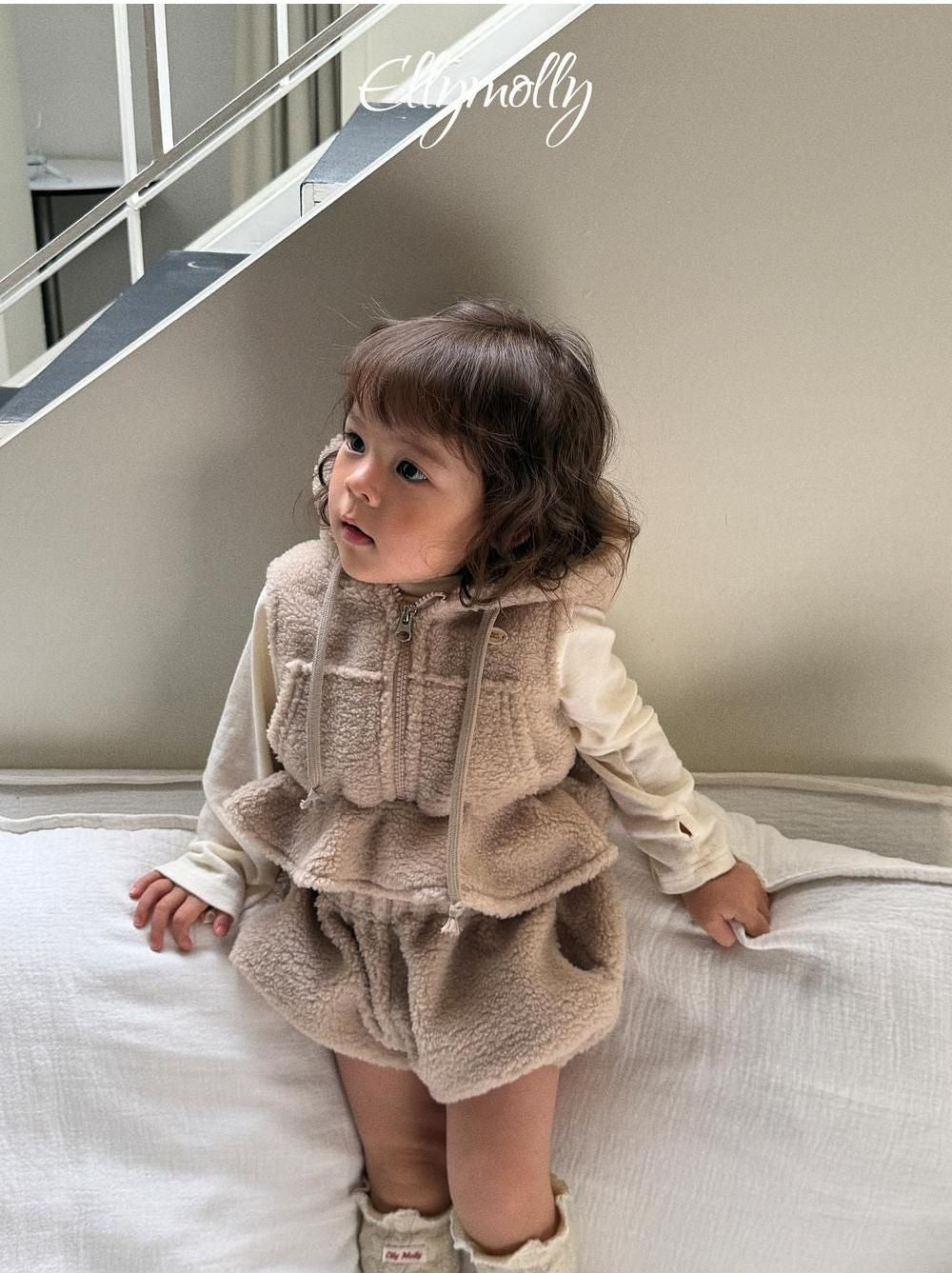 Bear Hooded Vest [Ellymolly]（2026Winter） 22