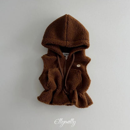 Bear Hooded Vest [Ellymolly]（2026Winter） 26