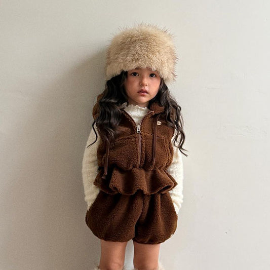 Bear Hooded Vest [Ellymolly]（2026Winter） 1