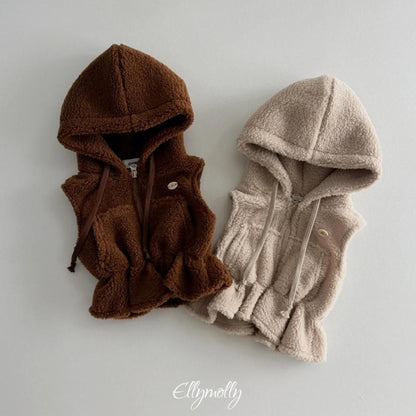 Bear Hooded Vest [Ellymolly]（2026Winter） 2