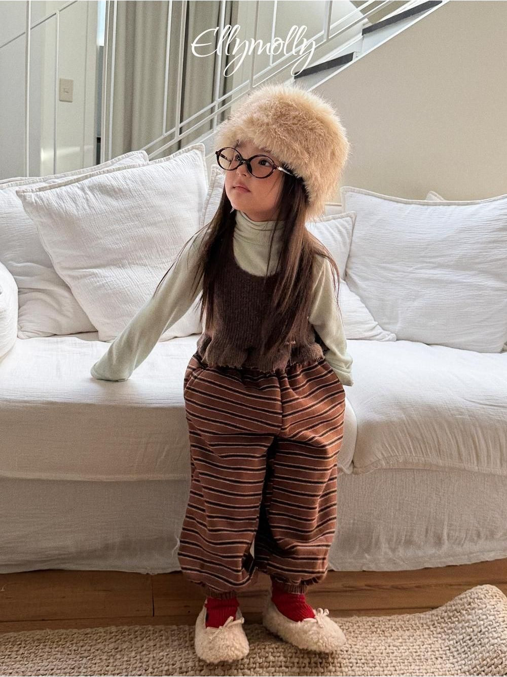 Toto Stripe Jogger Pants [Ellymolly]（2026Winter） 6