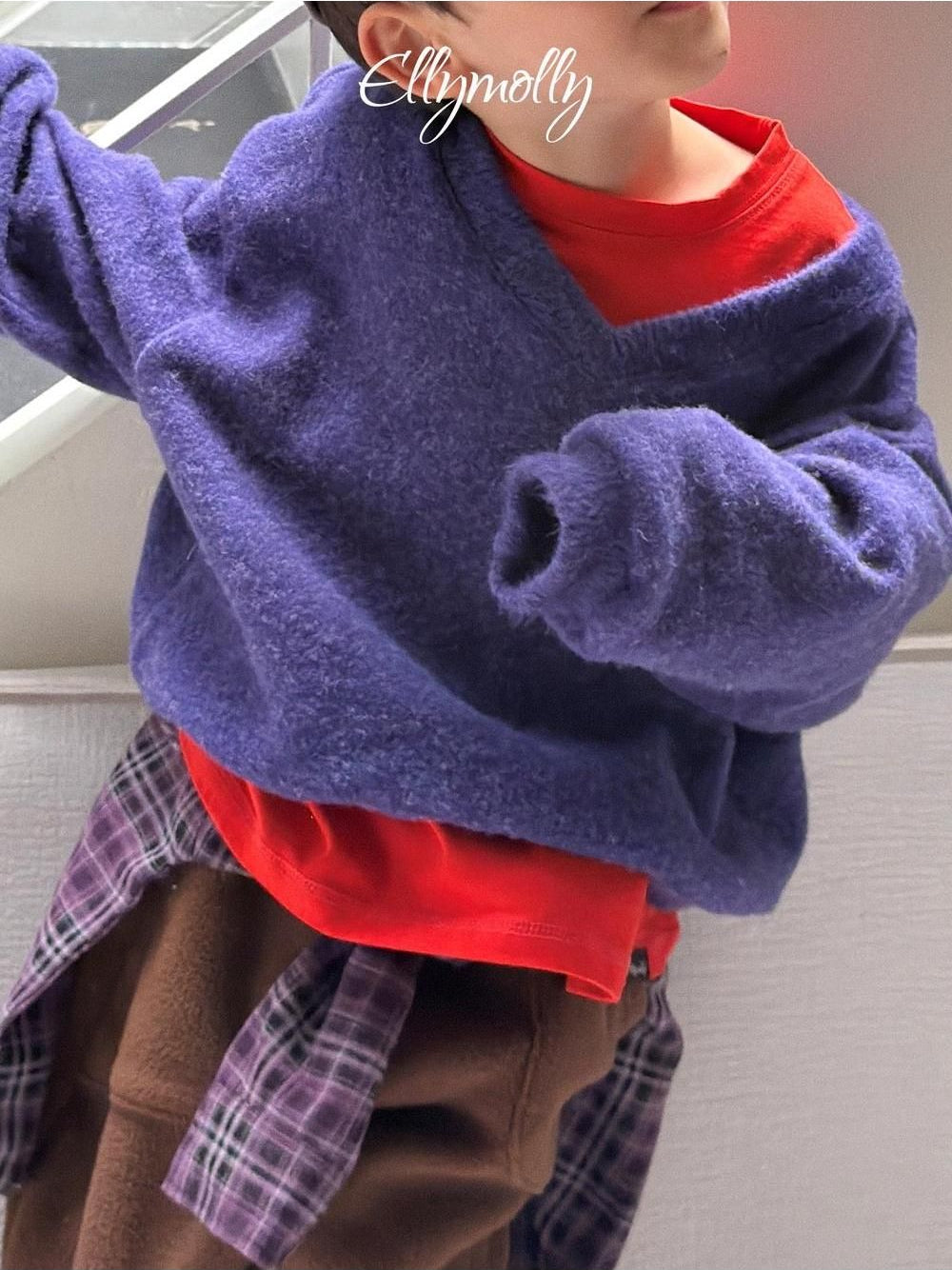 Chicago Brushed V-Neck [Ellymolly]（2026Winter） 11