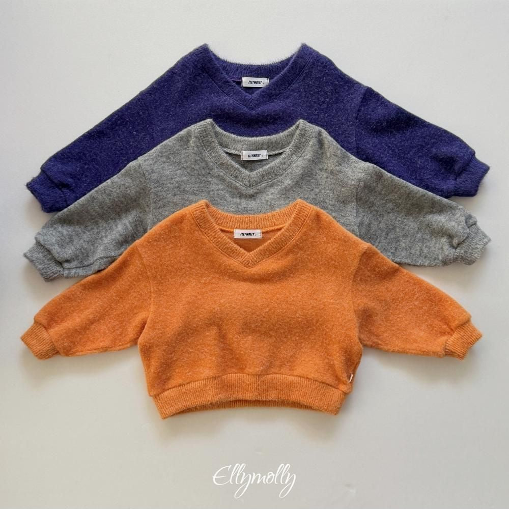 Chicago Brushed V-Neck [Ellymolly]（2026Winter） 23
