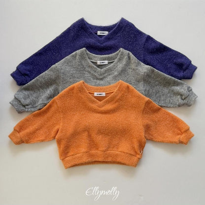 Chicago Brushed V-Neck [Ellymolly]（2026Winter） 23
