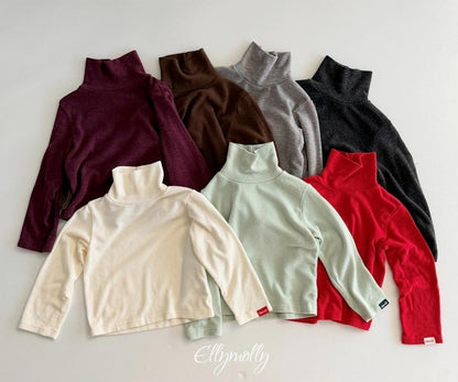 Snow Warmer Turtleneck Tee (Plain) [Ellymolly]（2026Winter） 25