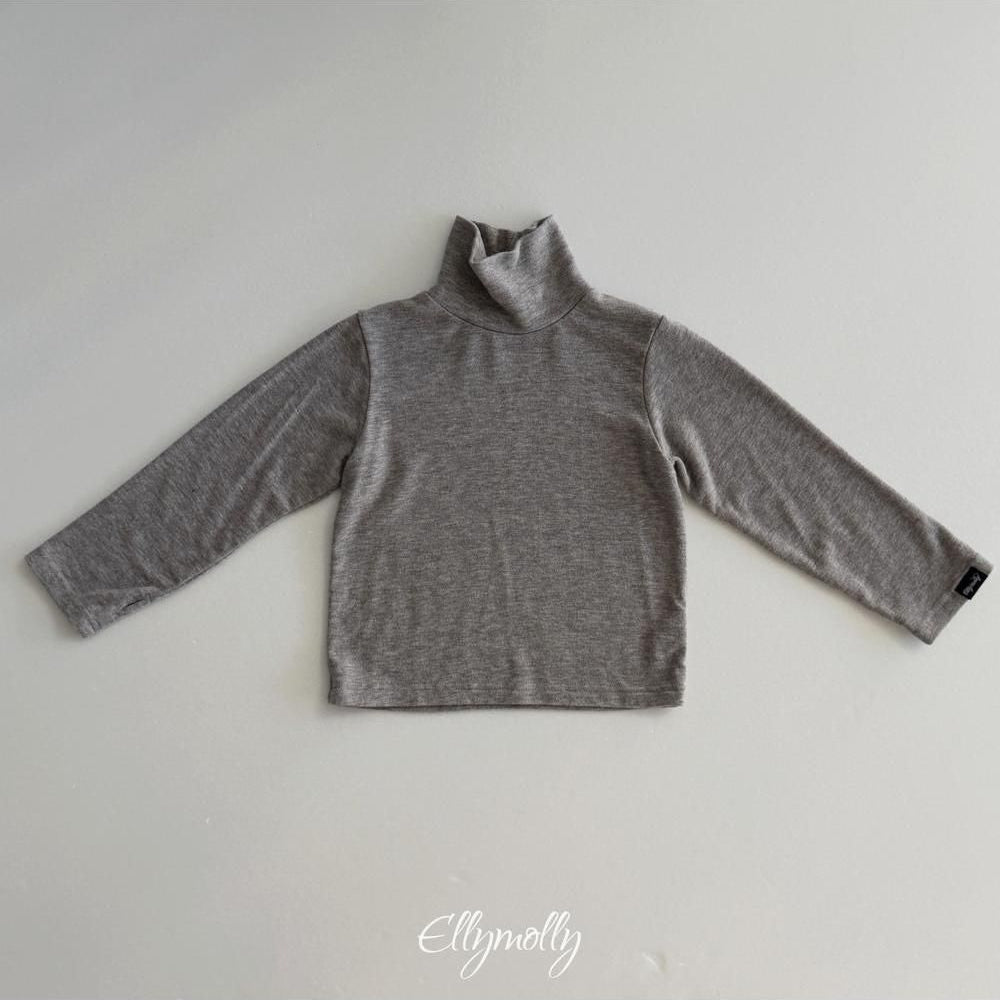 Snow Warmer Turtleneck Tee (Plain) [Ellymolly]（2026Winter） 30
