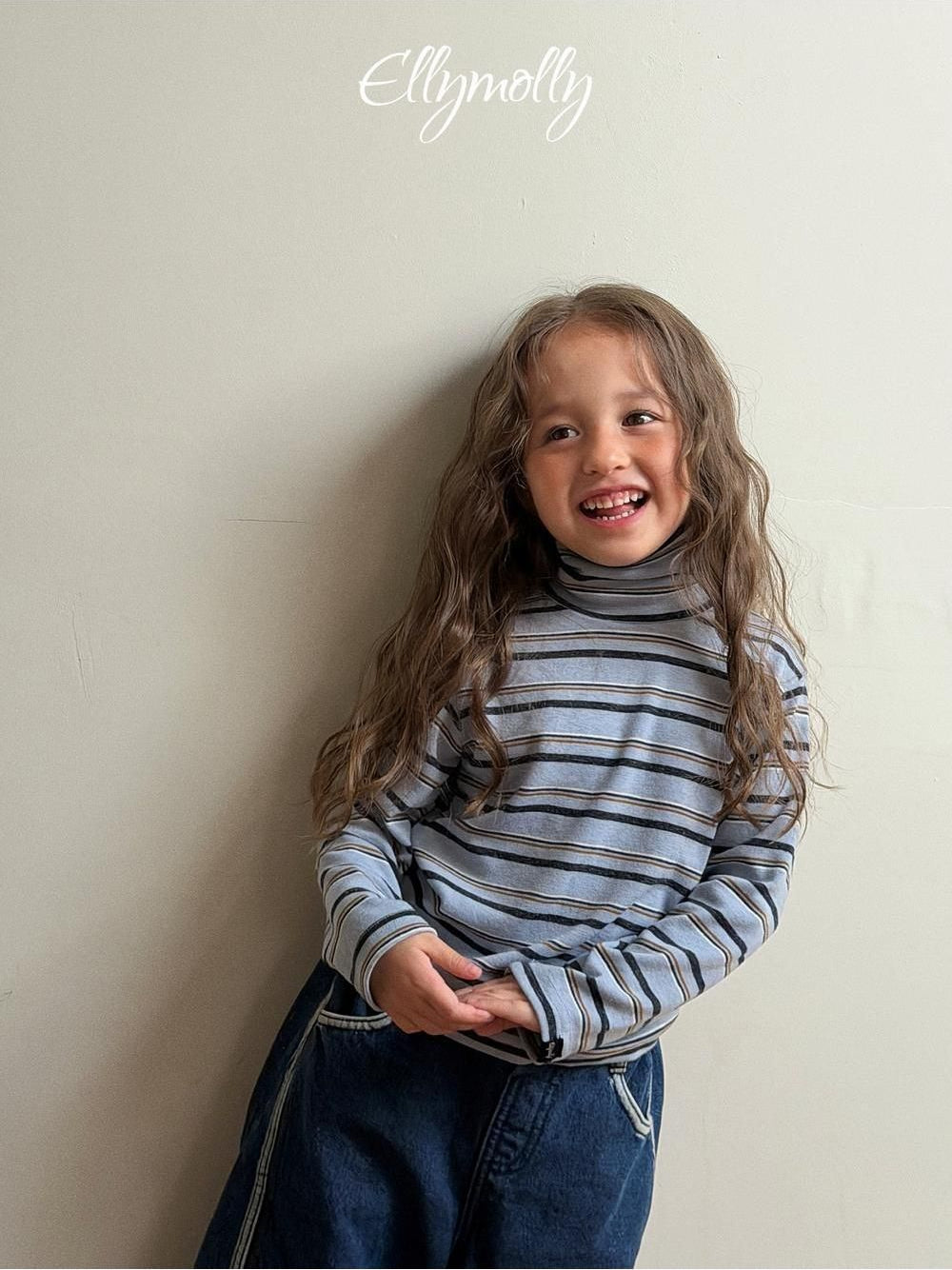 Snow Warmer Turtleneck Tee (Stripe) [Ellymolly]（2026Winter） 8