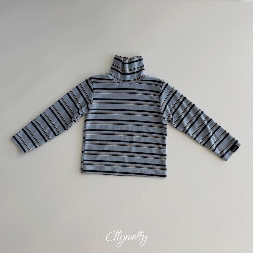 Snow Warmer Turtleneck Tee (Stripe) [Ellymolly]（2026Winter） 18