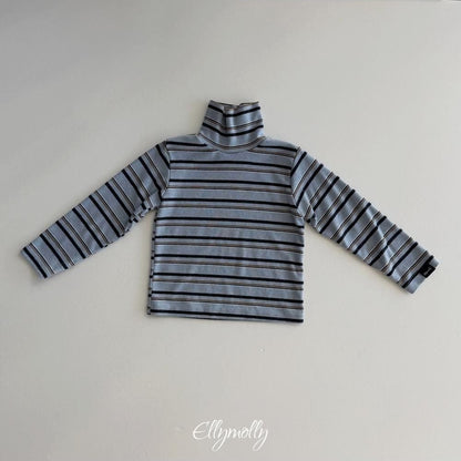 Snow Warmer Turtleneck Tee (Stripe) [Ellymolly]（2026Winter） 18