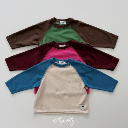 Raon Color Block Raglan Tee [Ellymolly]（2026Winter） 1