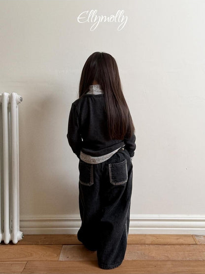 Linework Brushed Denim Pants [Ellymolly]（2026Winter） 4
