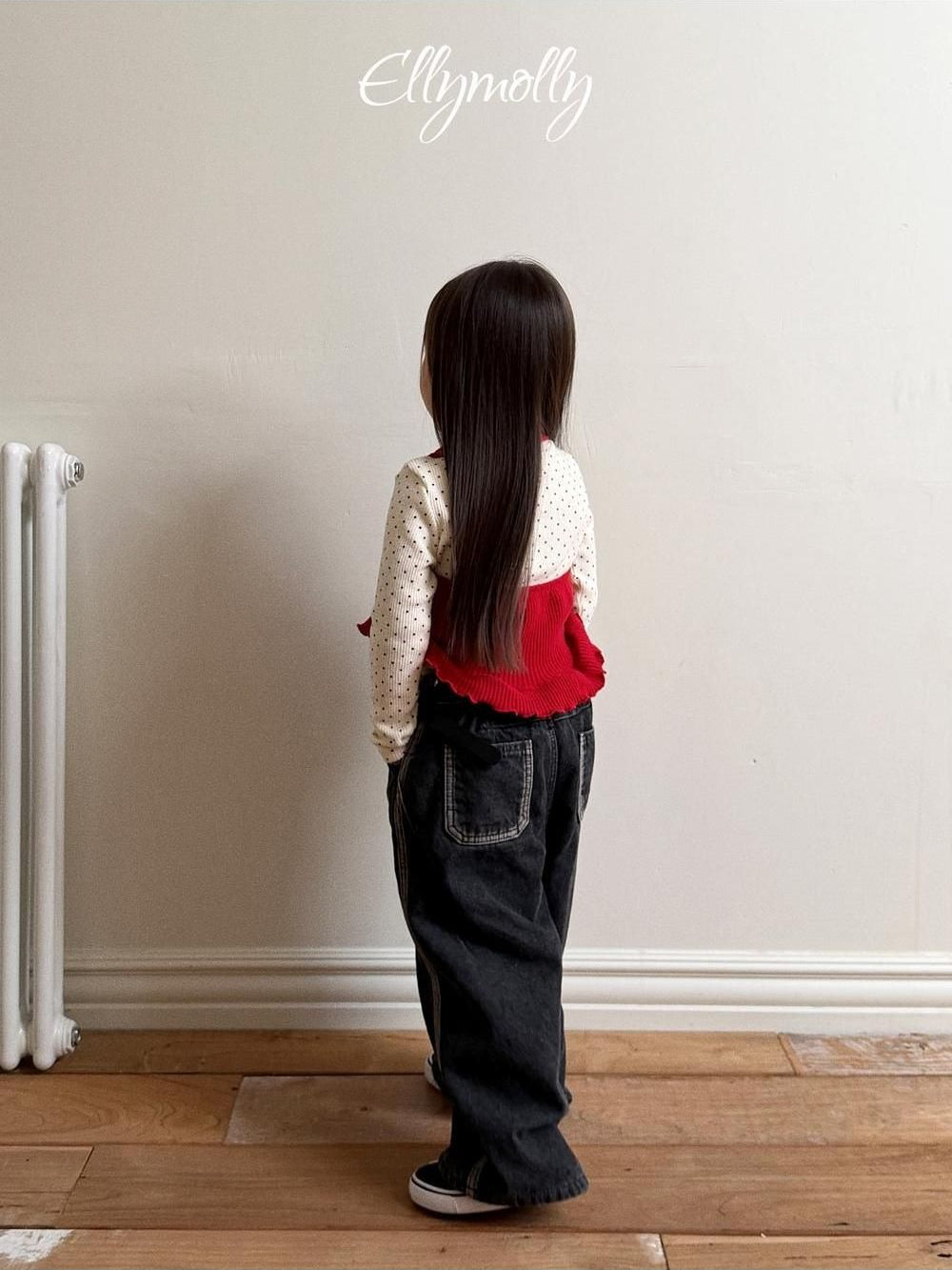Linework Brushed Denim Pants [Ellymolly]（2026Winter） 8