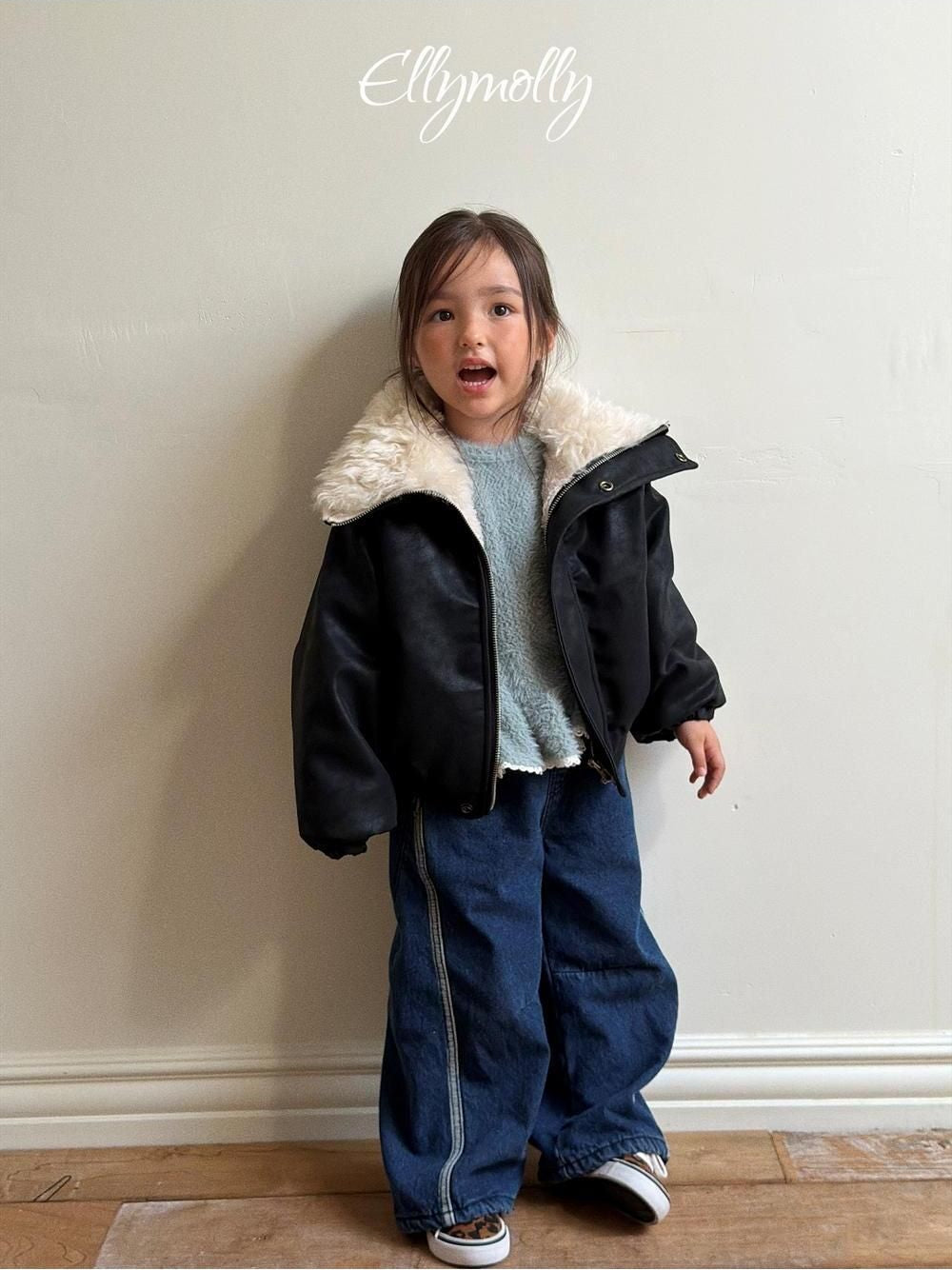 Linework Brushed Denim Pants [Ellymolly]（2026Winter） 18