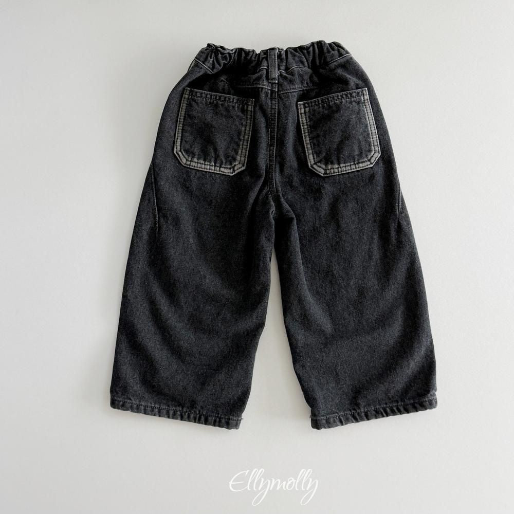 Linework Brushed Denim Pants [Ellymolly]（2026Winter） 21