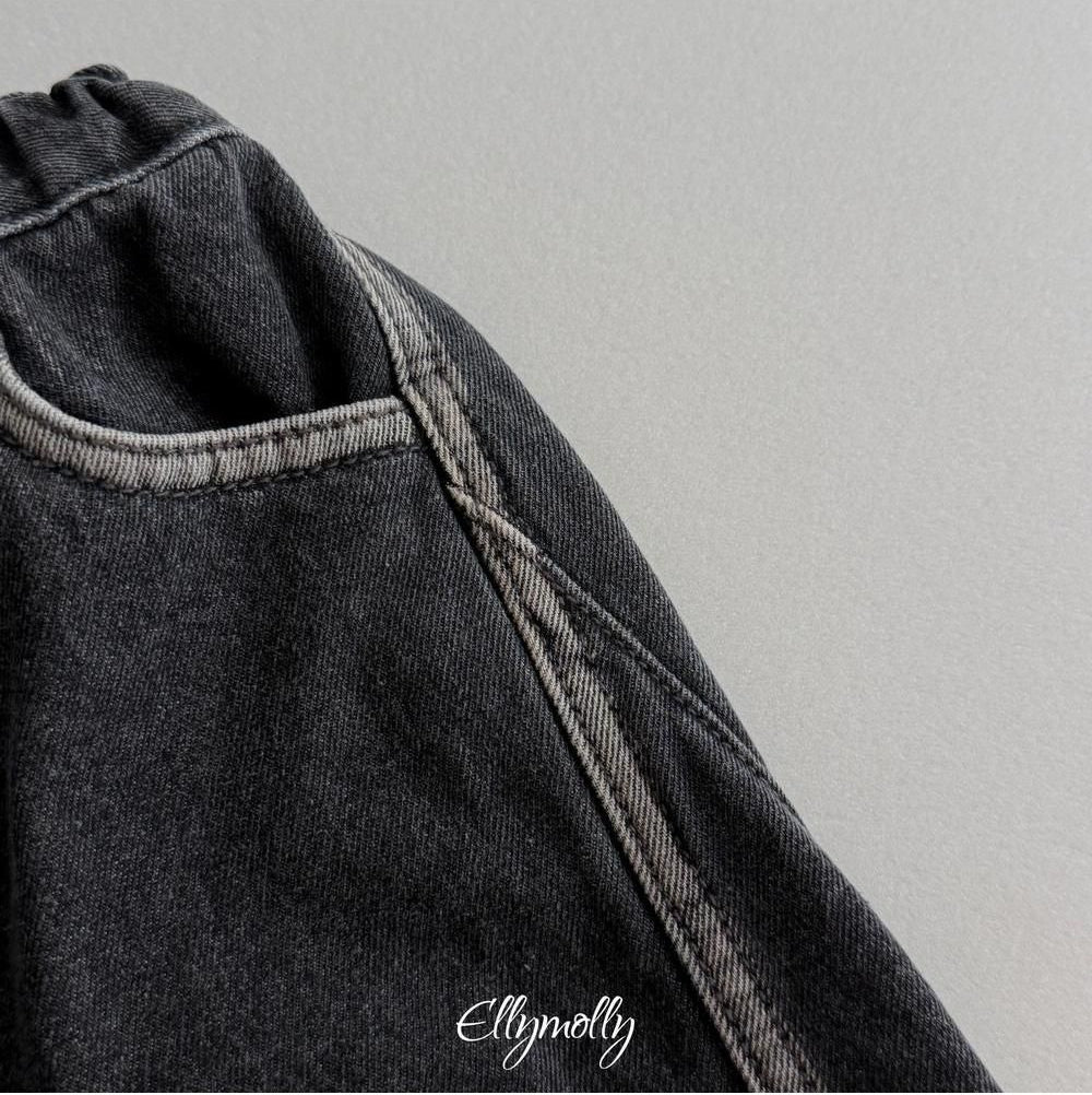 Linework Brushed Denim Pants [Ellymolly]（2026Winter） 28