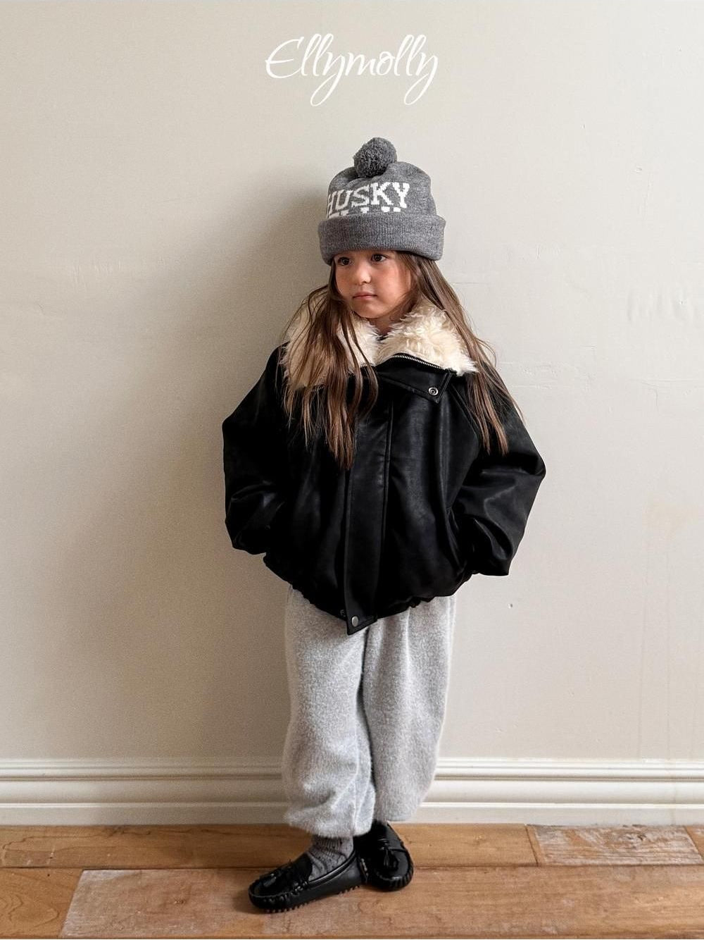 Big Collar Shearling Jumper [Ellymolly]（2026Winter） 3