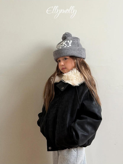 Big Collar Shearling Jumper [Ellymolly]（2026Winter） 5