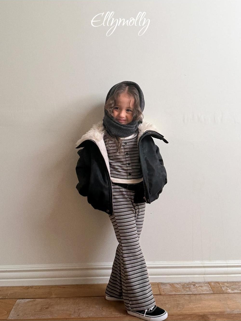 Big Collar Shearling Jumper [Ellymolly]（2026Winter） 7