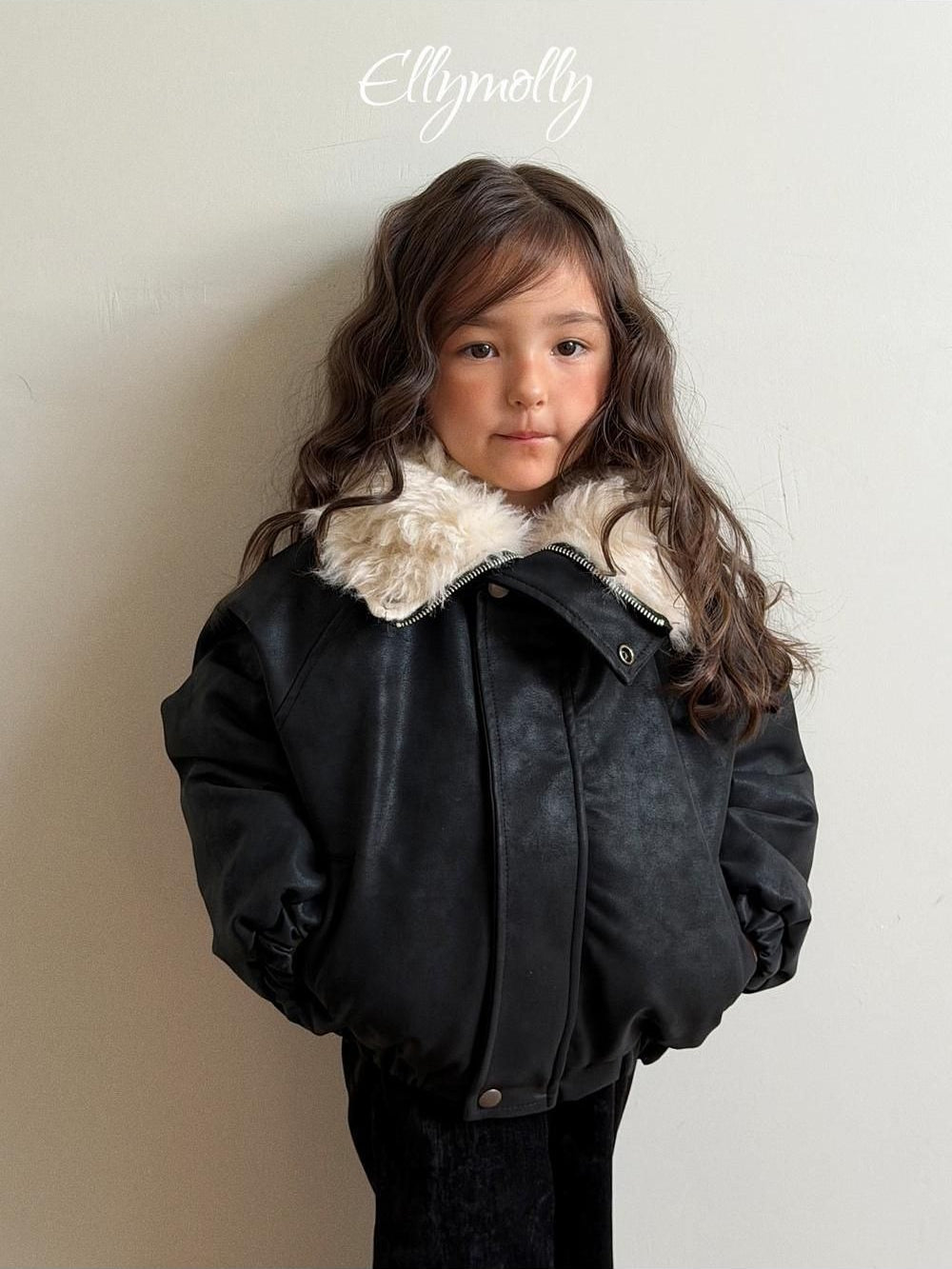 Big Collar Shearling Jumper [Ellymolly]（2026Winter） 13