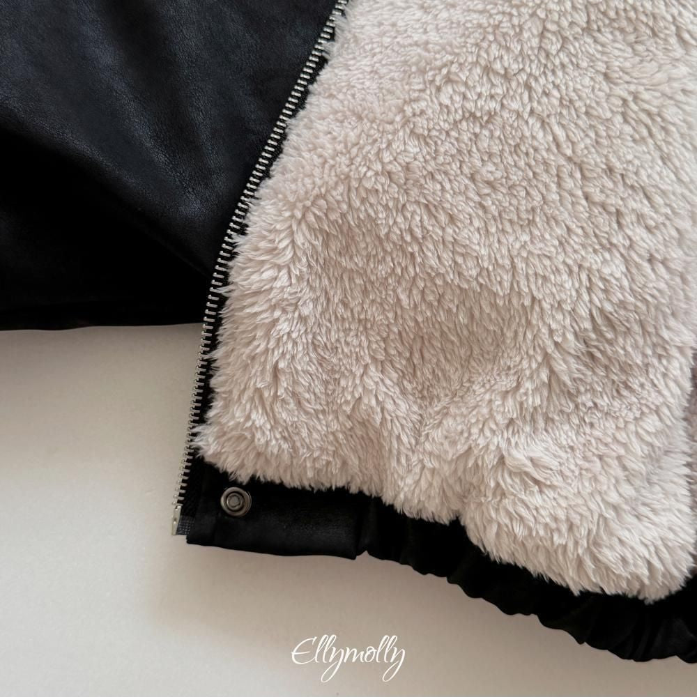 Big Collar Shearling Jumper [Ellymolly]（2026Winter） 25