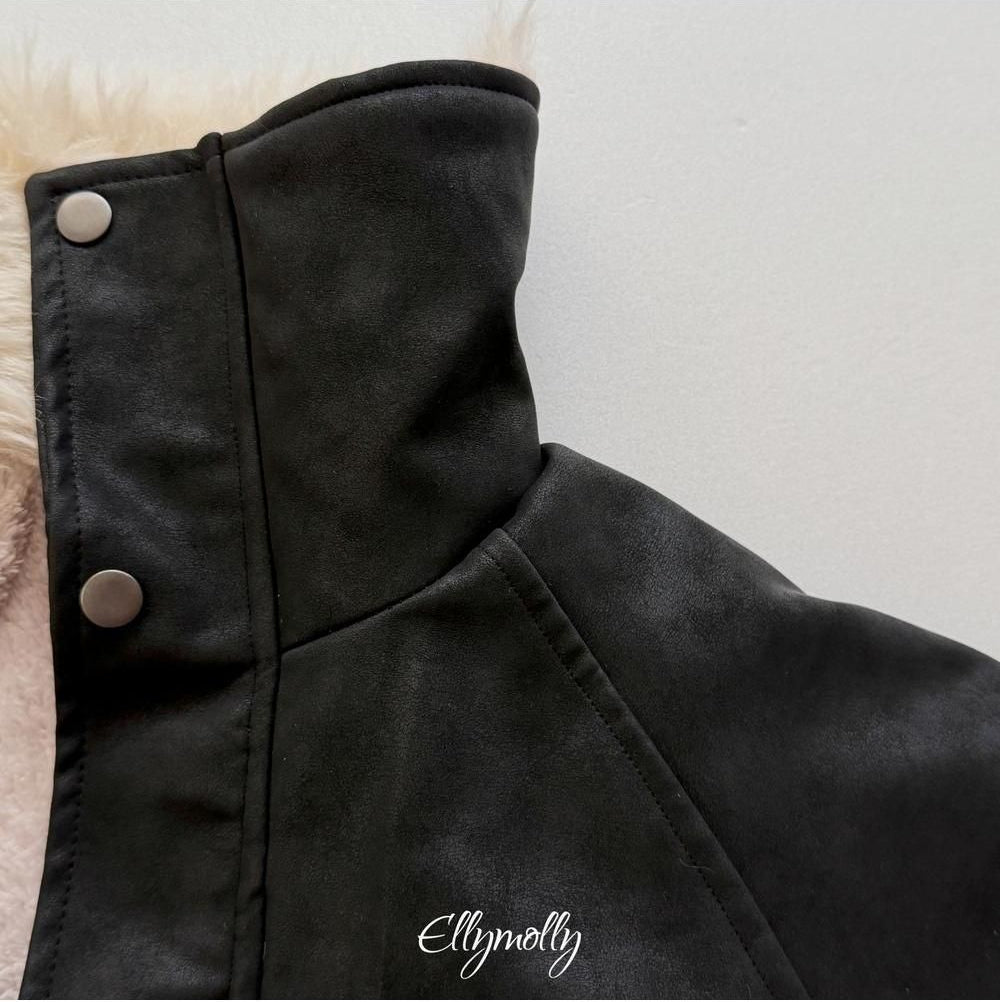 Big Collar Shearling Jumper [Ellymolly]（2026Winter） 26