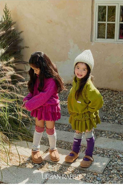 Volume Color Block Knee Socks [URBAN RABBIT]（2026Winter） 3