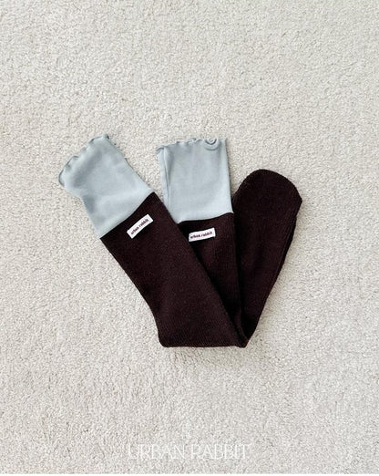 Volume Color Block Knee Socks [URBAN RABBIT]（2026Winter） 14