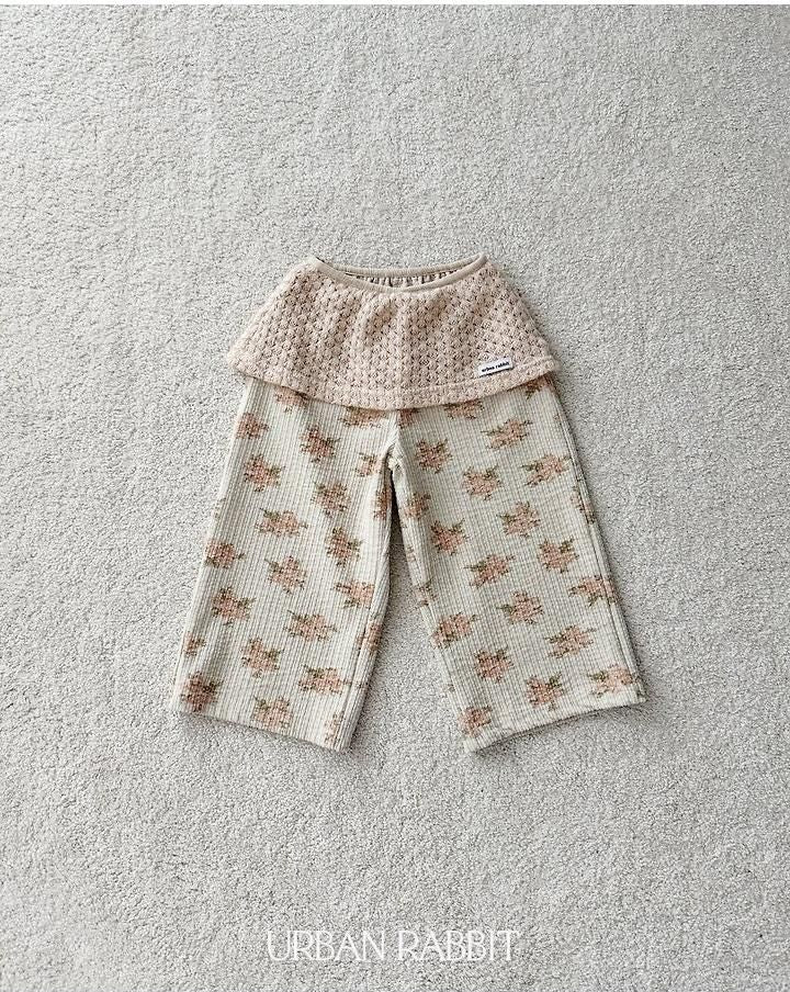 Knit Wrap Flower Pants [URBAN RABBIT]（2026Winter） 12
