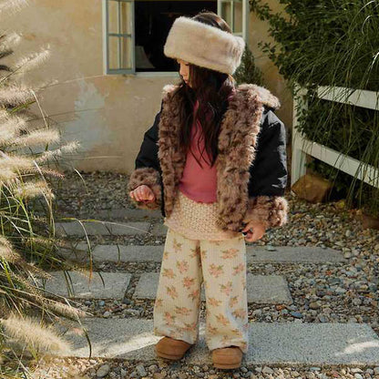 Knit Wrap Flower Pants [URBAN RABBIT]（2026Winter） 1
