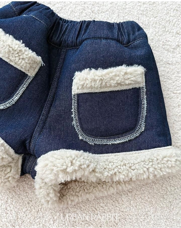 Shearling Denim Shorts [URBAN RABBIT]（2026Winter） 11