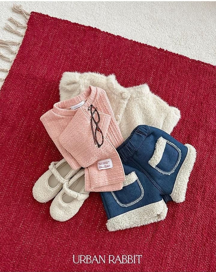 Shearling Denim Shorts [URBAN RABBIT]（2026Winter） 16