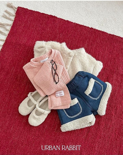 Shearling Denim Shorts [URBAN RABBIT]（2026Winter） 16