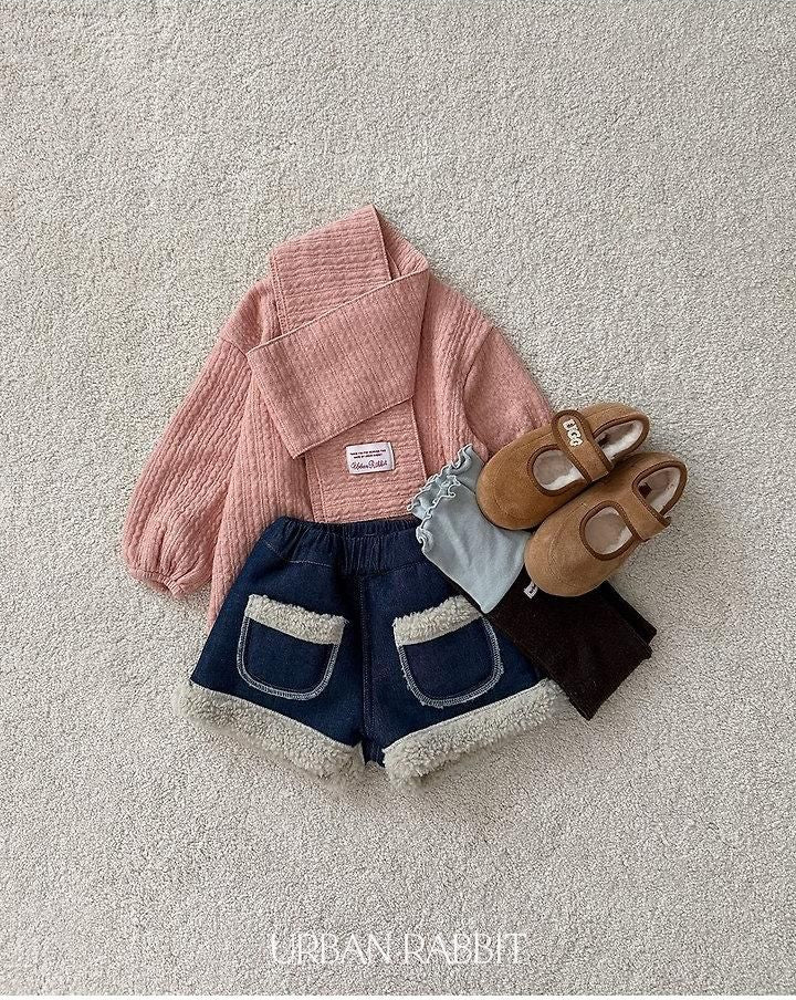 Shearling Denim Shorts [URBAN RABBIT]（2026Winter） 18
