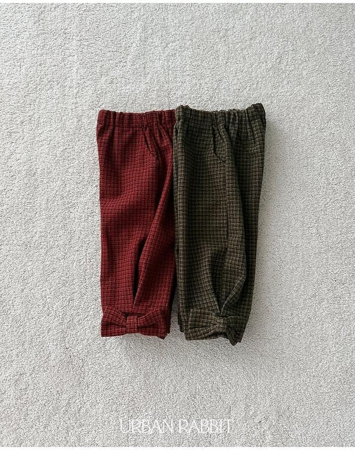Ribbon Check Pants [URBAN RABBIT]（2026Winter） 12