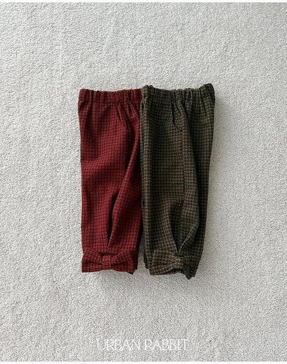 Ribbon Check Pants [URBAN RABBIT]（2026Winter） 12