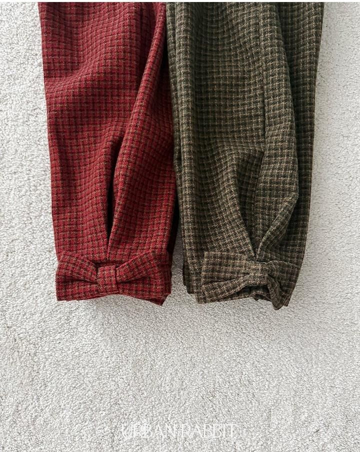 Ribbon Check Pants [URBAN RABBIT]（2026Winter） 13